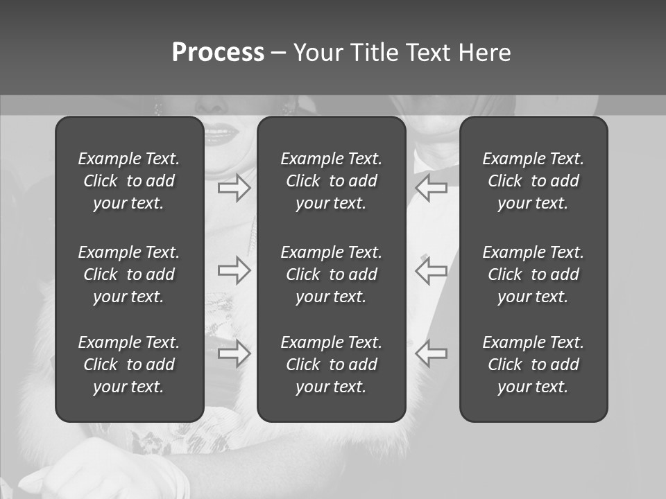 Beautiful People 20 Th Century Black And White Background PowerPoint Template