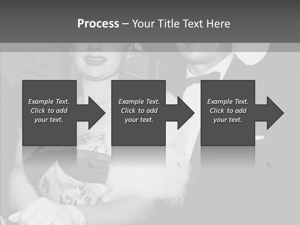 Beautiful People 20 Th Century Black And White Background PowerPoint Template