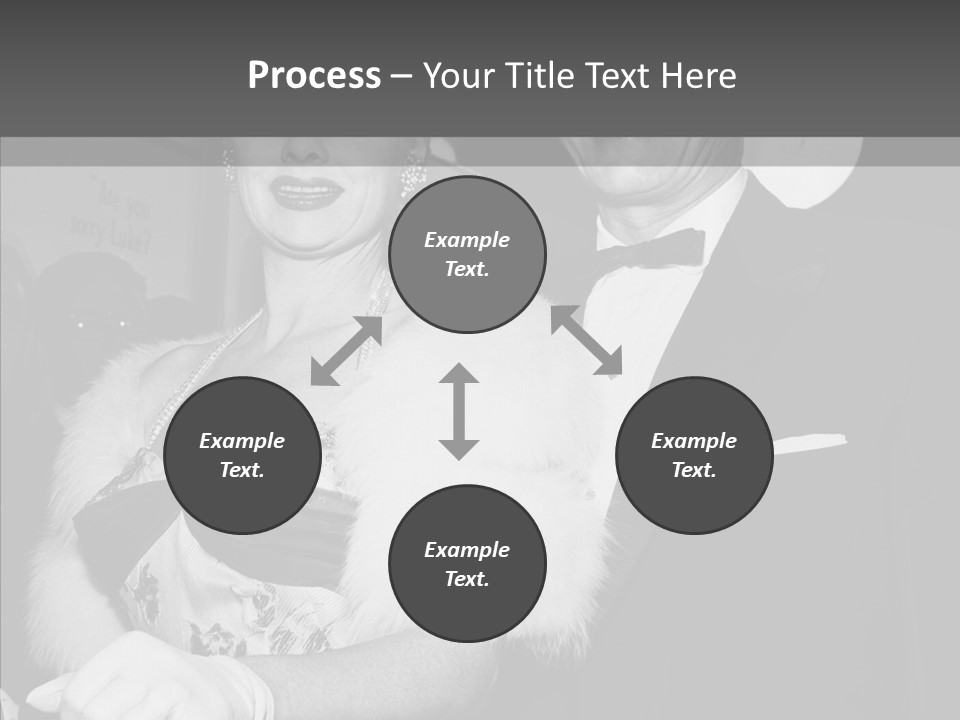 Beautiful People 20 Th Century Black And White Background PowerPoint Template