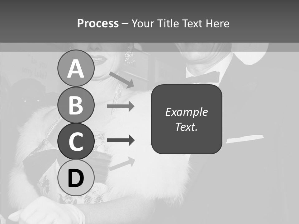 Beautiful People 20 Th Century Black And White Background PowerPoint Template