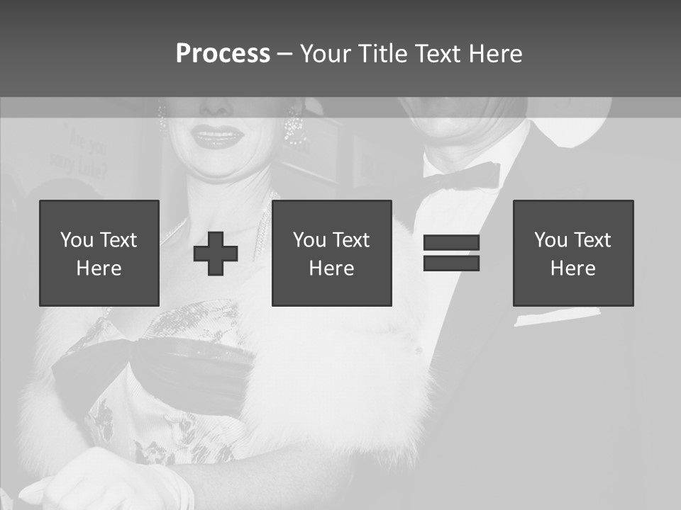 Beautiful People 20 Th Century Black And White Background PowerPoint Template