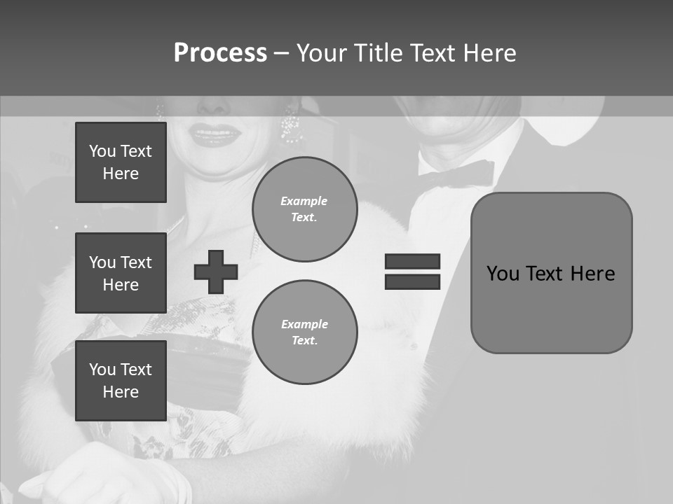 Beautiful People 20 Th Century Black And White Background PowerPoint Template