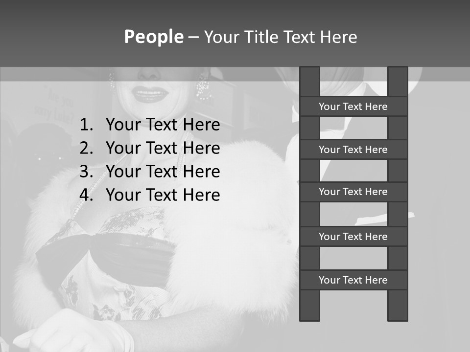 Beautiful People 20 Th Century Black And White Background PowerPoint Template