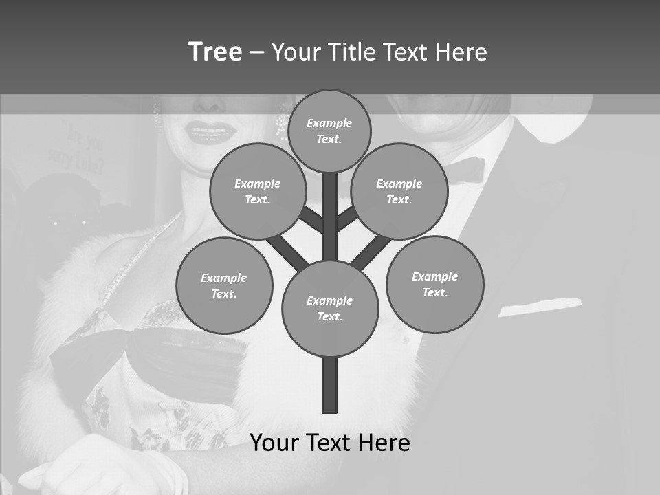 Beautiful People 20 Th Century Black And White Background PowerPoint Template