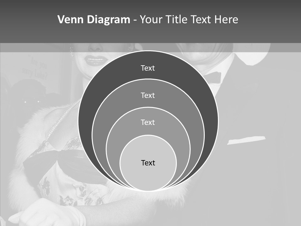 Beautiful People 20 Th Century Black And White Background PowerPoint Template