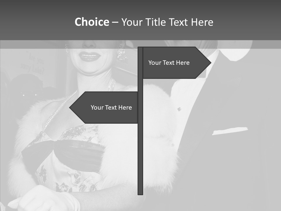 Beautiful People 20 Th Century Black And White Background PowerPoint Template