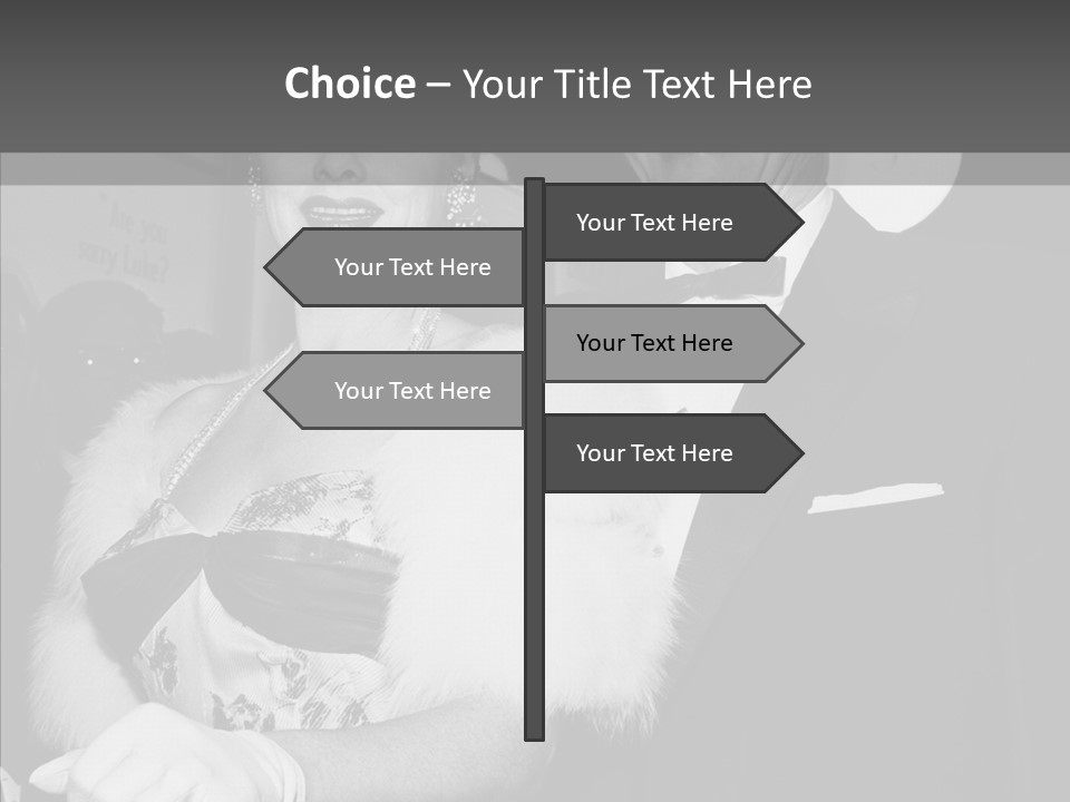 Beautiful People 20 Th Century Black And White Background PowerPoint Template