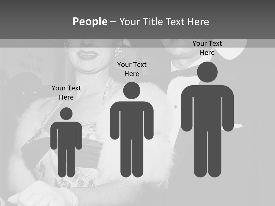 Beautiful People 20 Th Century Black And White Background PowerPoint Template