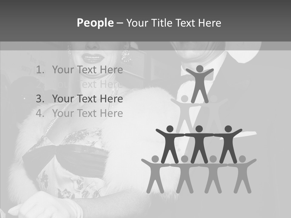 Beautiful People 20 Th Century Black And White Background PowerPoint Template