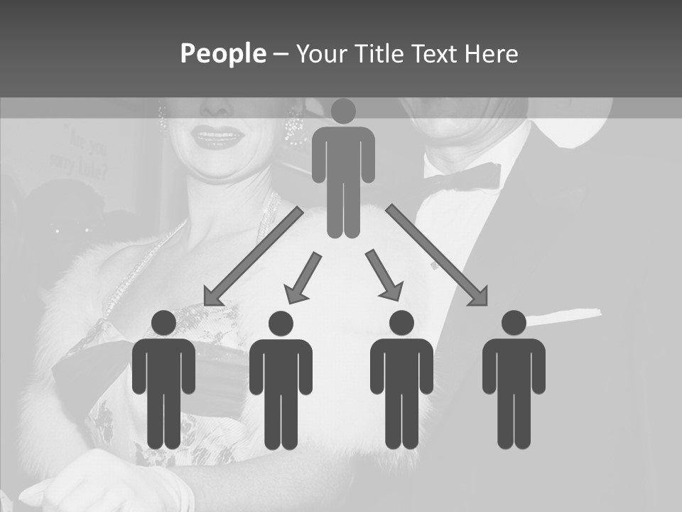 Beautiful People 20 Th Century Black And White Background PowerPoint Template