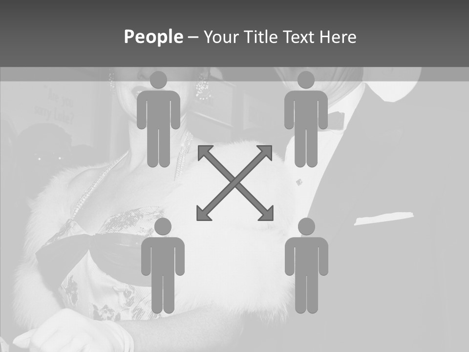 Beautiful People 20 Th Century Black And White Background PowerPoint Template