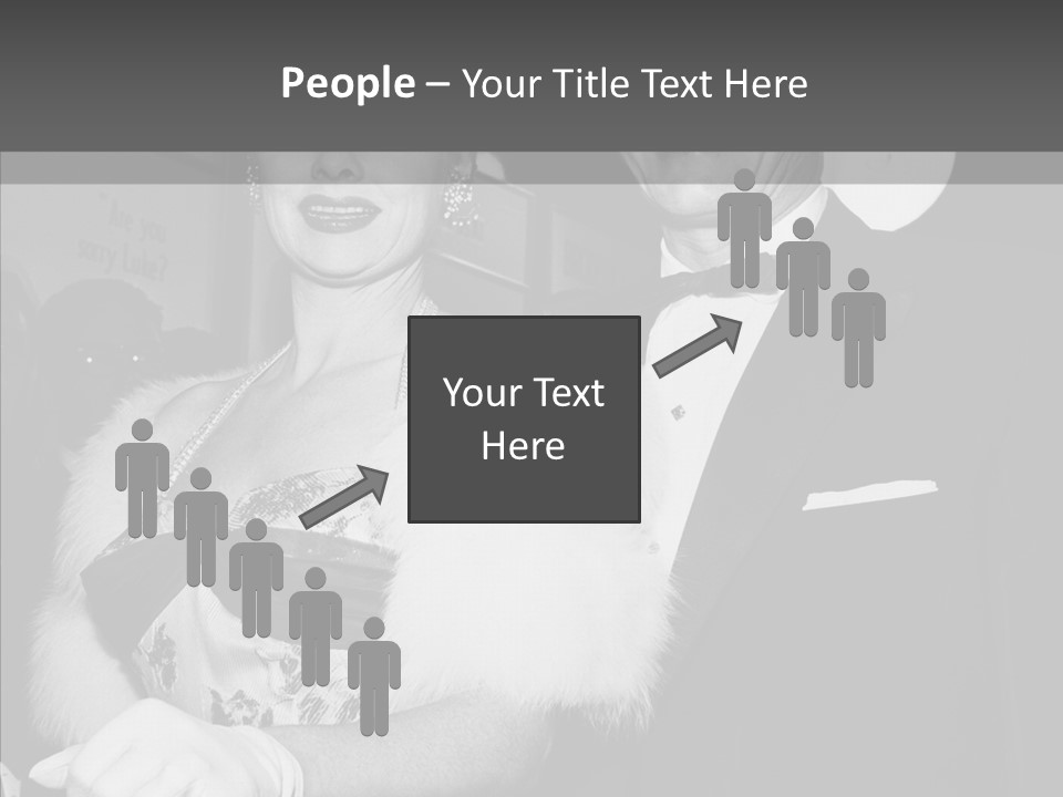 Beautiful People 20 Th Century Black And White Background PowerPoint Template