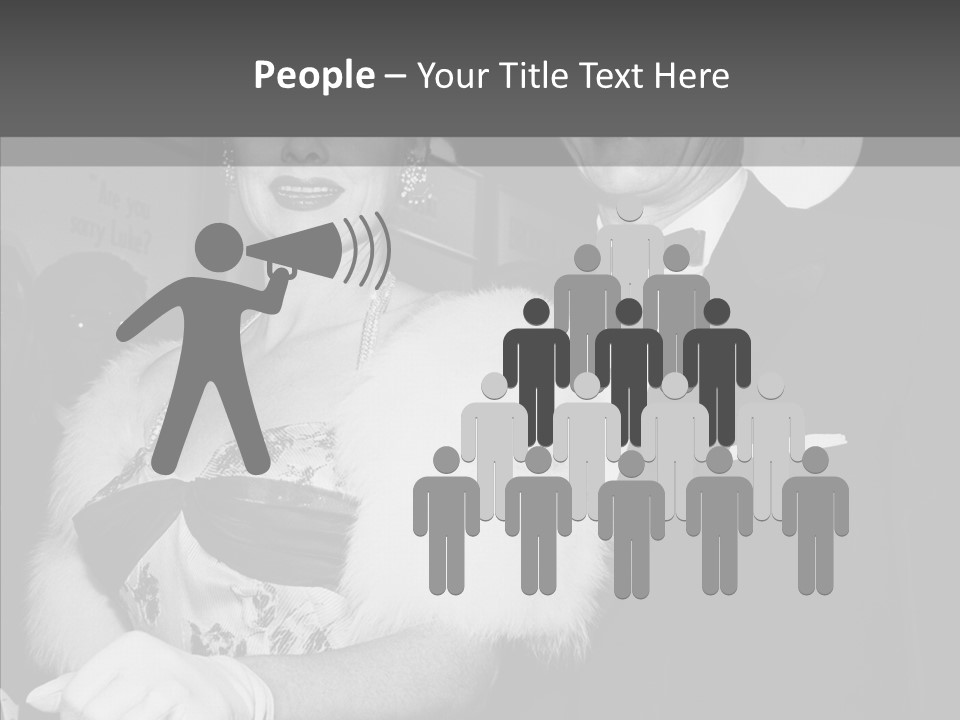Beautiful People 20 Th Century Black And White Background PowerPoint Template