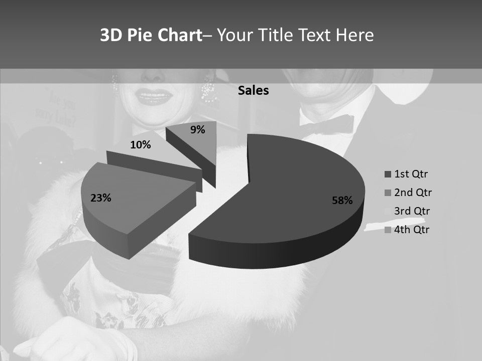 Beautiful People 20 Th Century Black And White Background PowerPoint Template