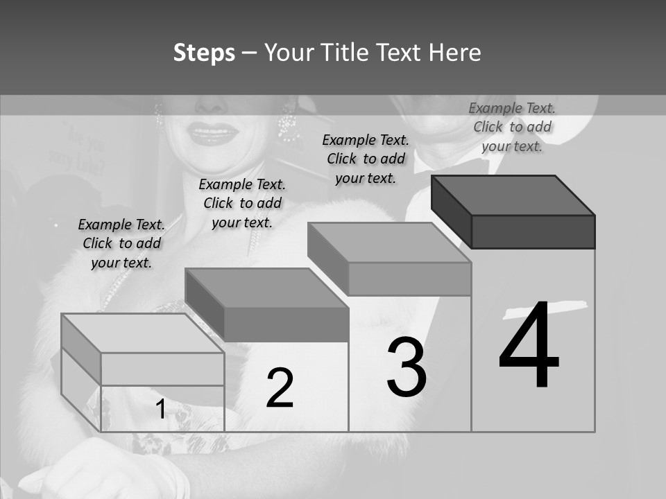 Beautiful People 20 Th Century Black And White Background PowerPoint Template