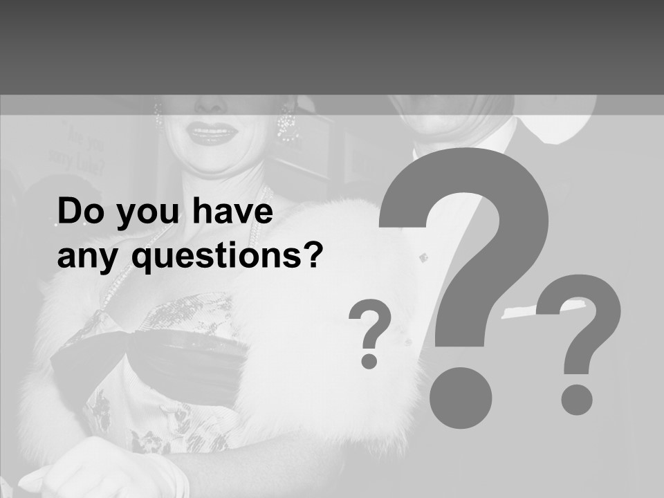 Beautiful People 20 Th Century Black And White Background PowerPoint Template