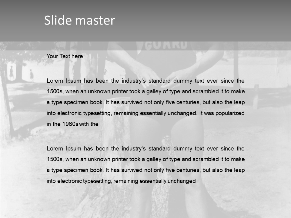 Sportsman 20 Th Century Poses For The Camera PowerPoint Template