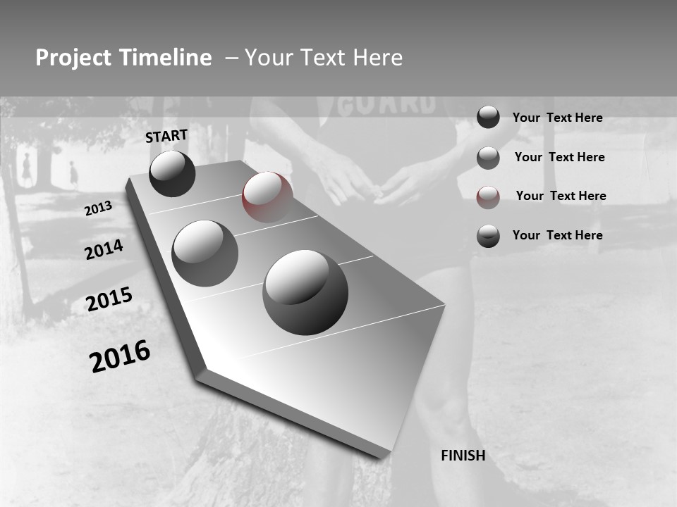 Sportsman 20 Th Century Poses For The Camera PowerPoint Template