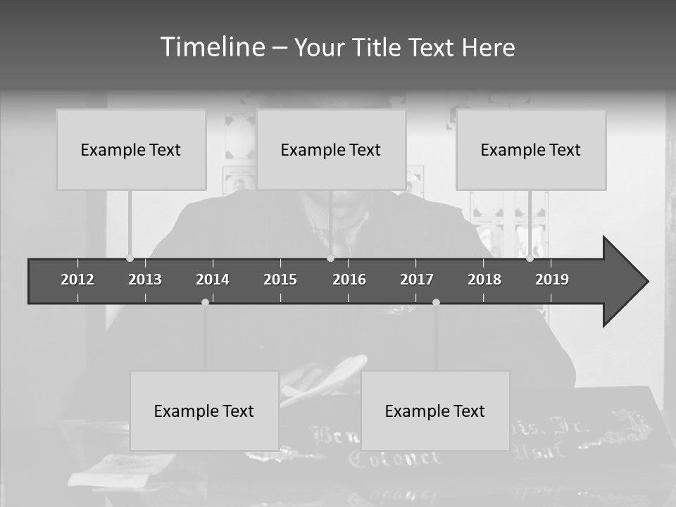 Black And White Photo Of A Soldier PowerPoint Template