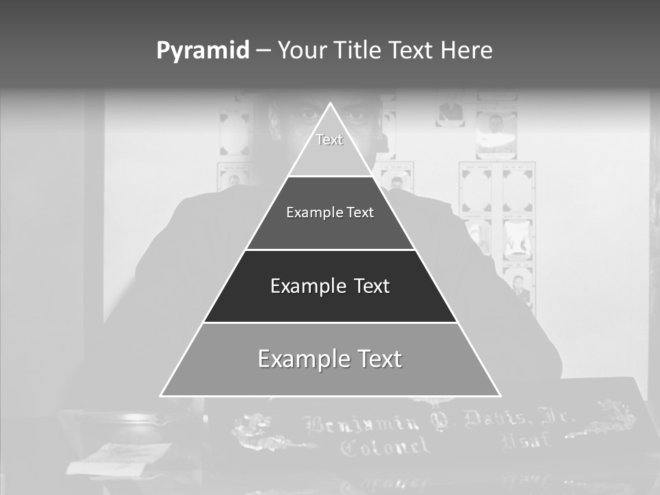 Black And White Photo Of A Soldier PowerPoint Template