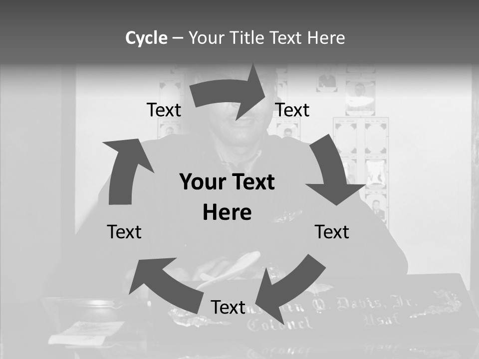 Black And White Photo Of A Soldier PowerPoint Template