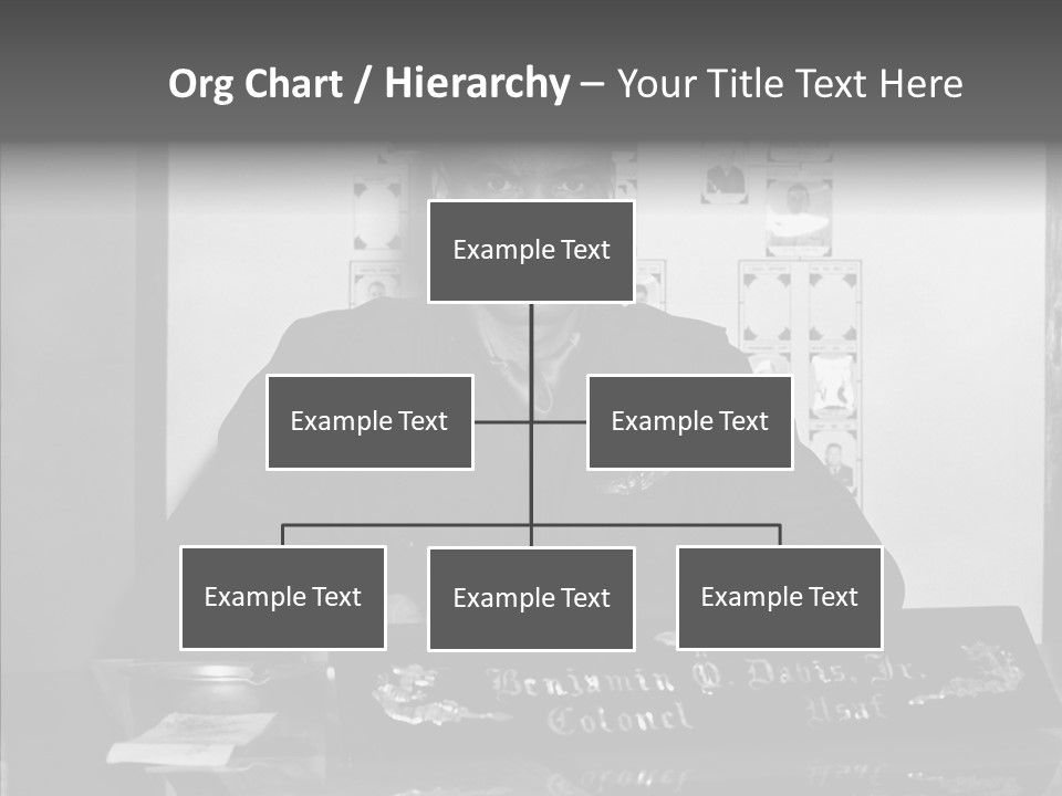 Black And White Photo Of A Soldier PowerPoint Template