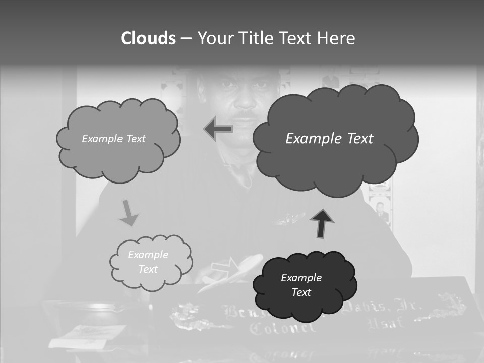 Black And White Photo Of A Soldier PowerPoint Template