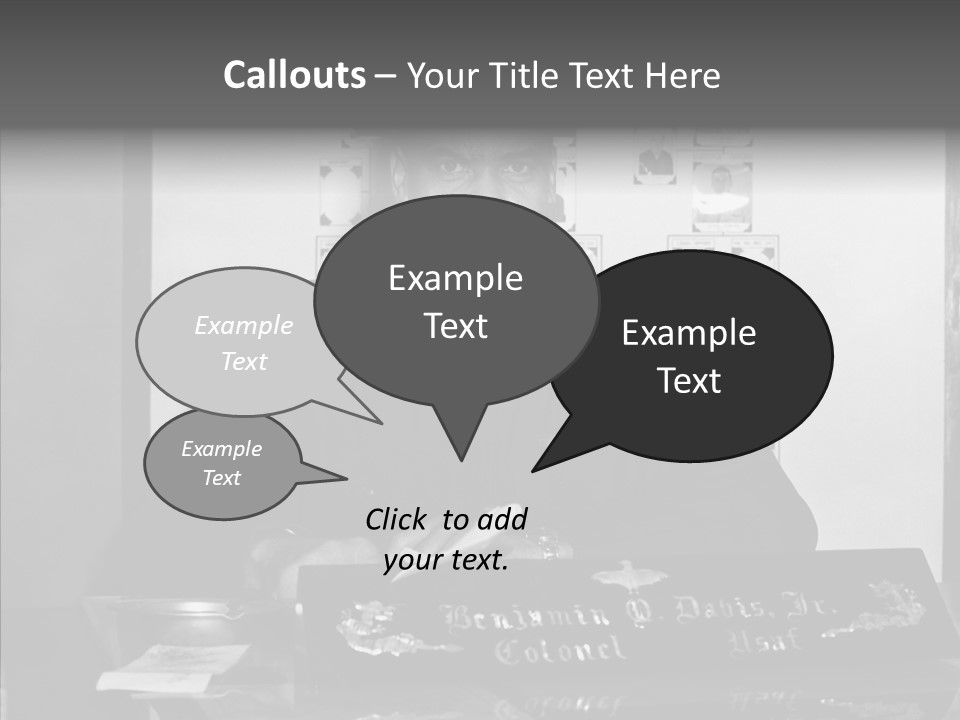 Black And White Photo Of A Soldier PowerPoint Template