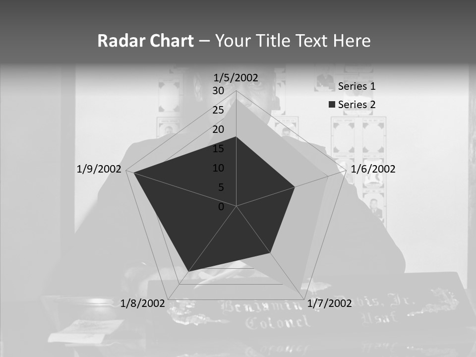 Black And White Photo Of A Soldier PowerPoint Template