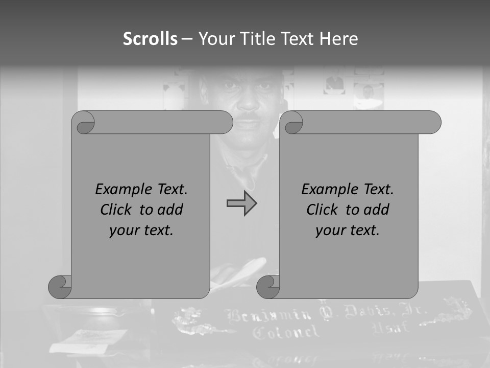 Black And White Photo Of A Soldier PowerPoint Template