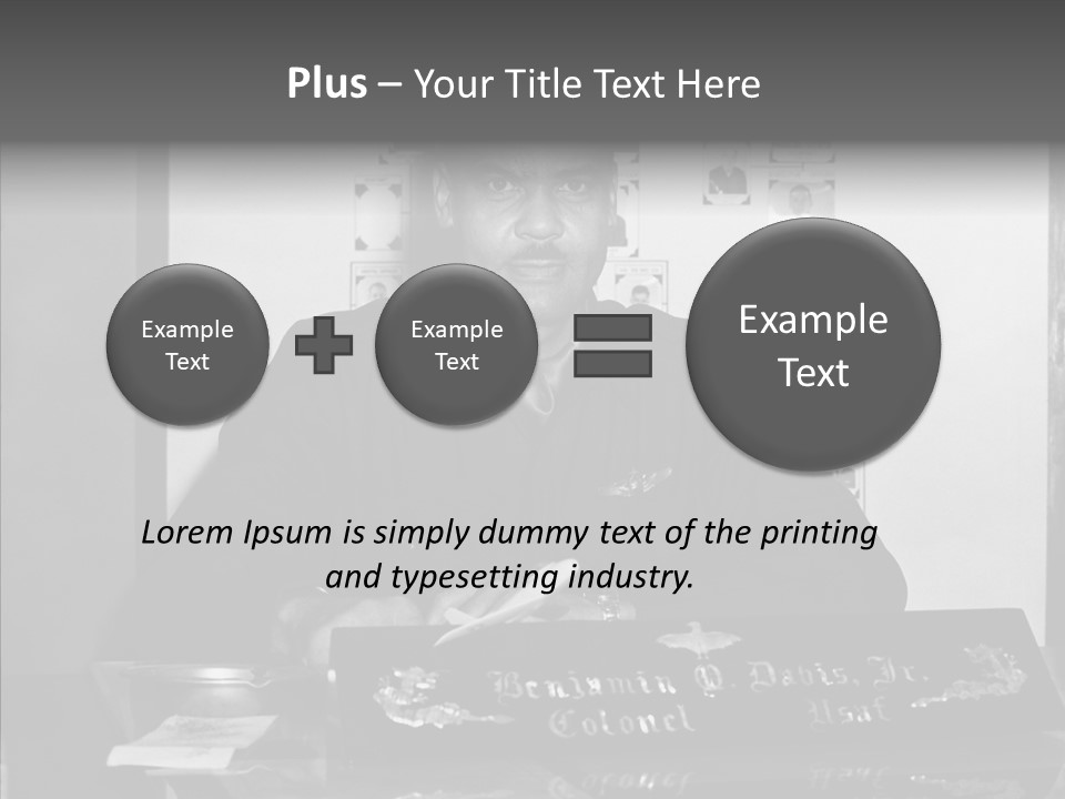 Black And White Photo Of A Soldier PowerPoint Template