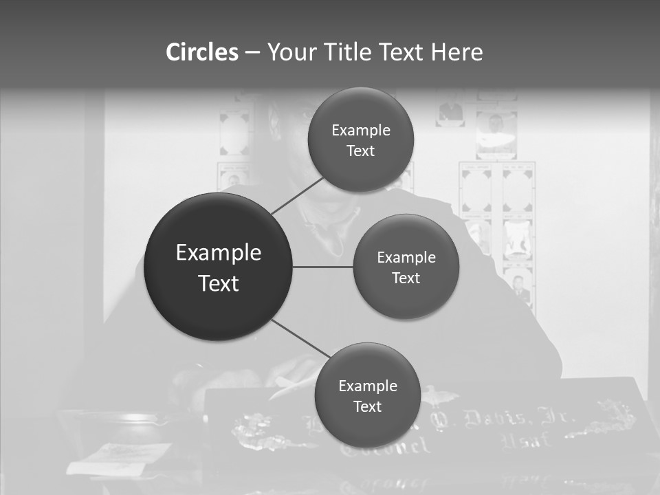 Black And White Photo Of A Soldier PowerPoint Template