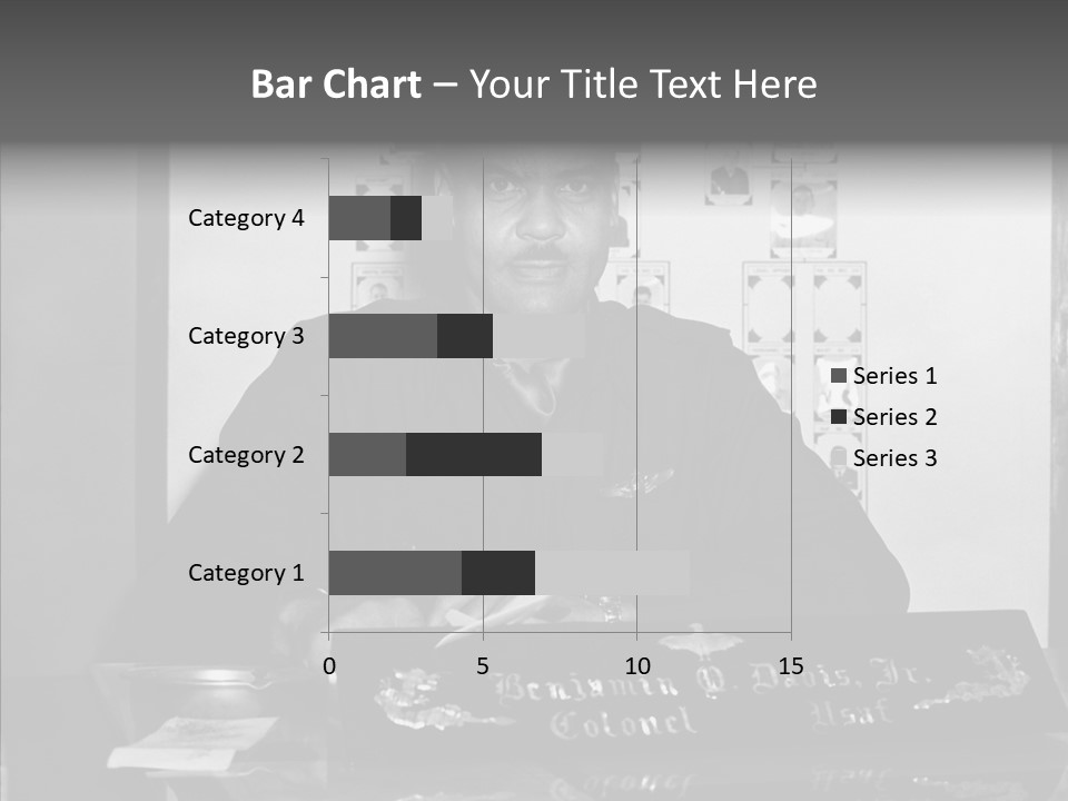 Black And White Photo Of A Soldier PowerPoint Template