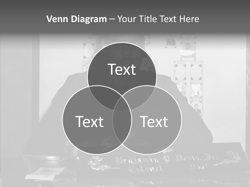 Black And White Photo Of A Soldier PowerPoint Template