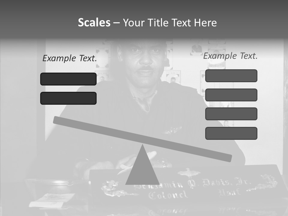 Black And White Photo Of A Soldier PowerPoint Template