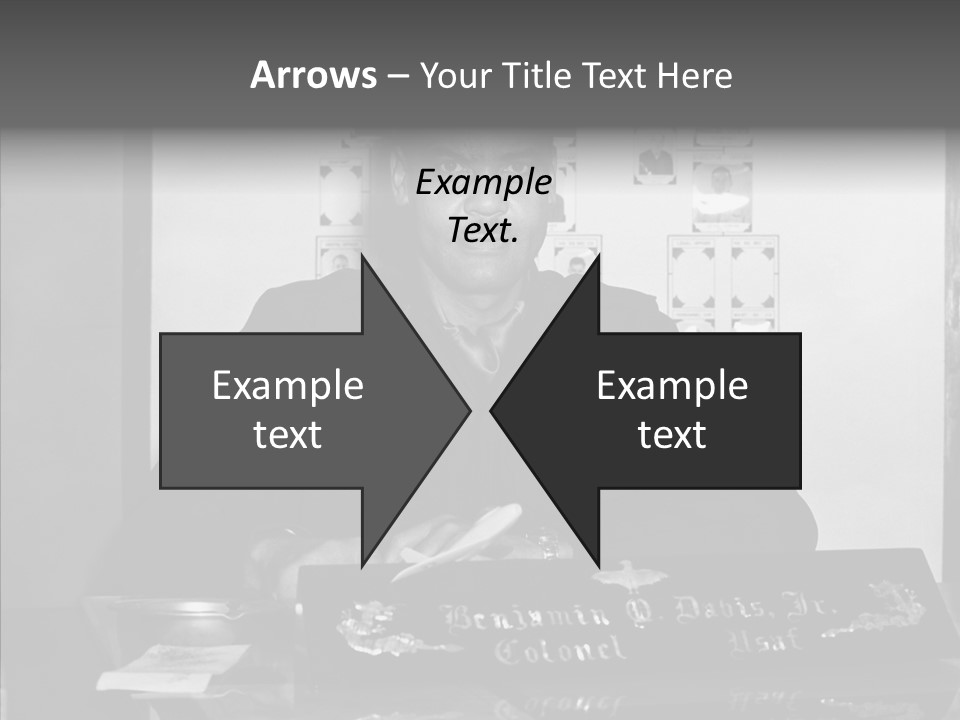 Black And White Photo Of A Soldier PowerPoint Template