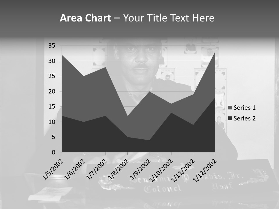 Black And White Photo Of A Soldier PowerPoint Template