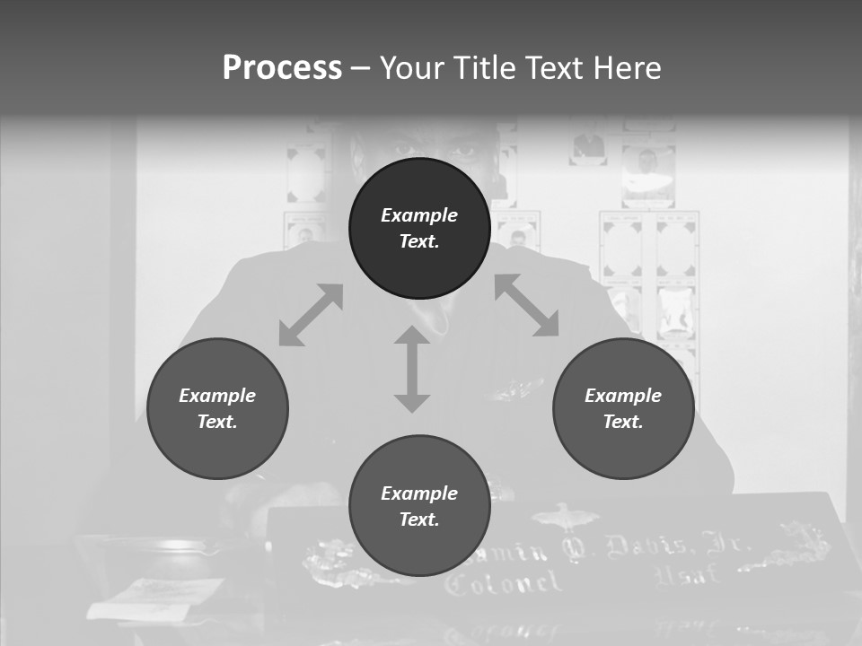 Black And White Photo Of A Soldier PowerPoint Template