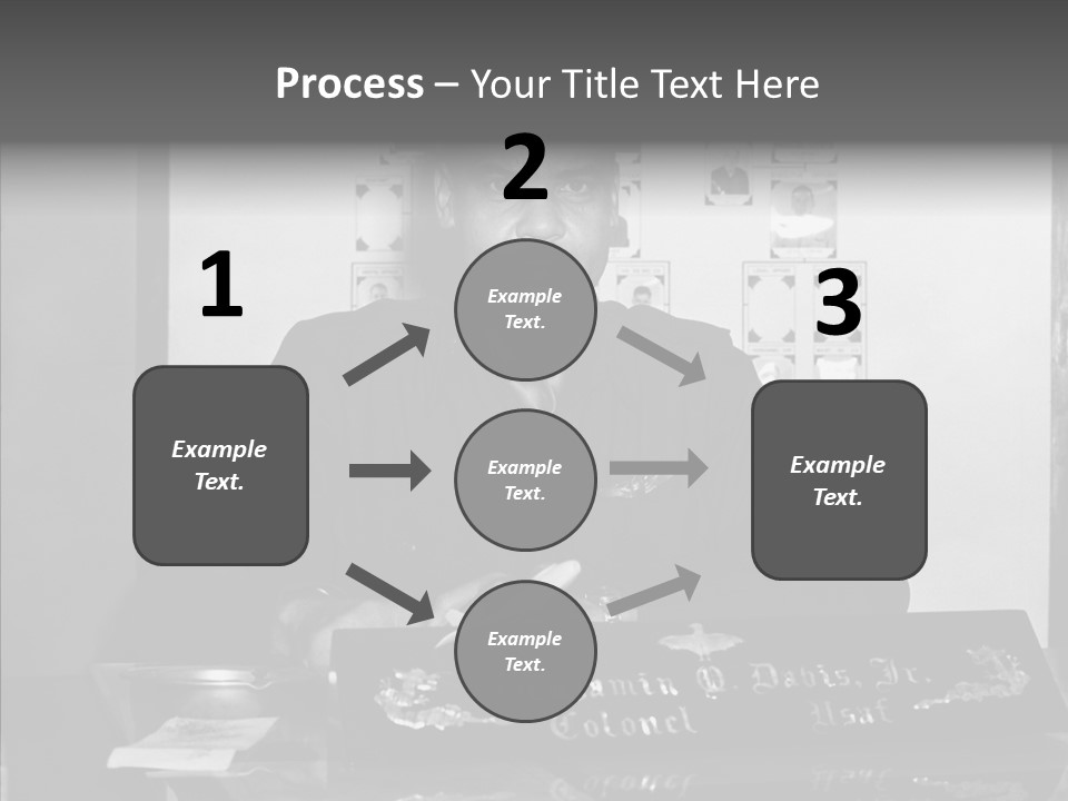 Black And White Photo Of A Soldier PowerPoint Template