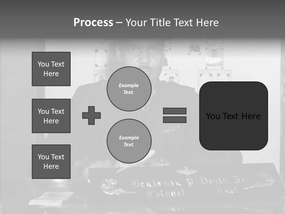 Black And White Photo Of A Soldier PowerPoint Template