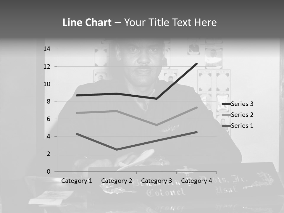 Black And White Photo Of A Soldier PowerPoint Template