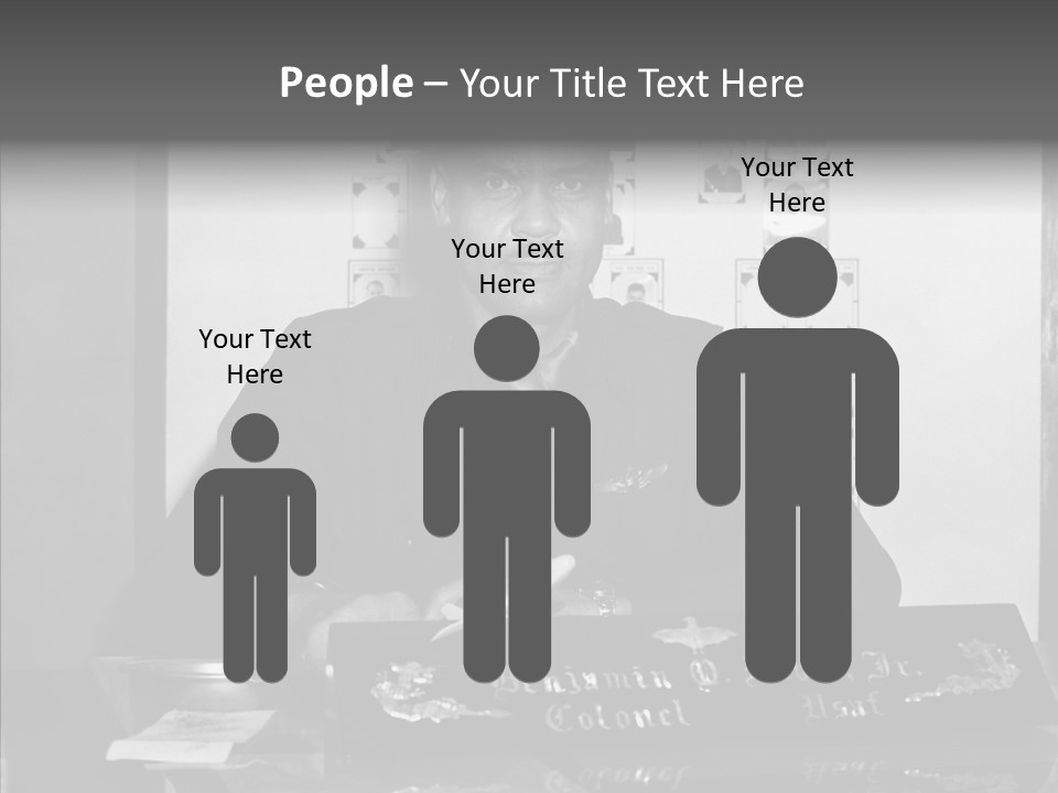 Black And White Photo Of A Soldier PowerPoint Template