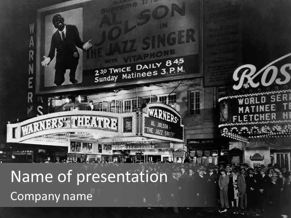 Advertising Representations In The Metropolis Of 20 Th Century PowerPoint Template