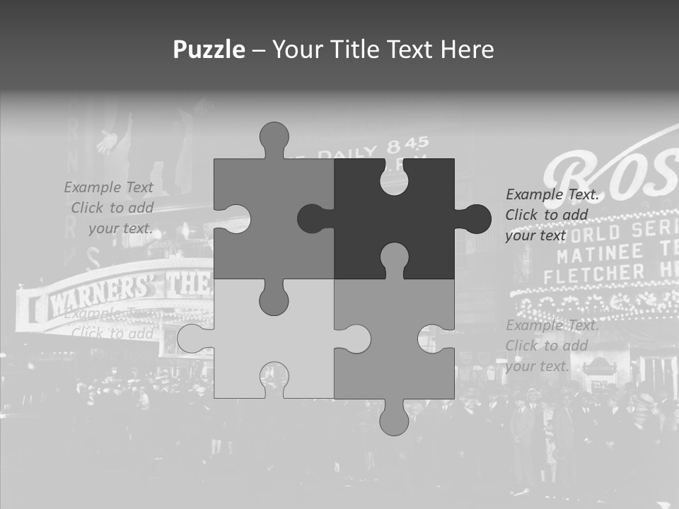 Advertising Representations In The Metropolis Of 20 Th Century PowerPoint Template