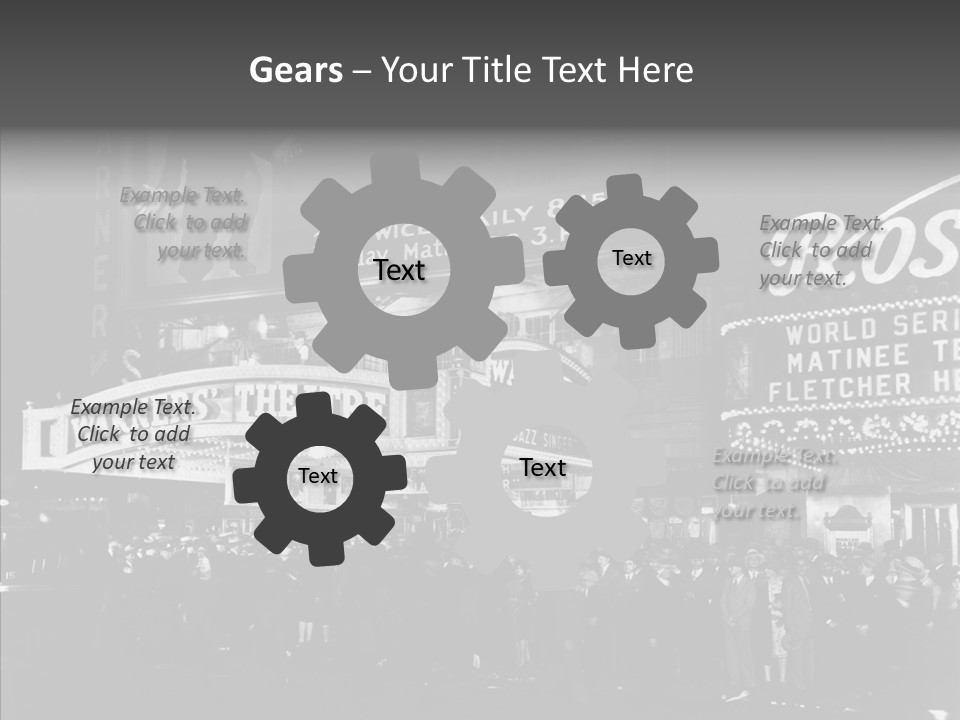 Advertising Representations In The Metropolis Of 20 Th Century PowerPoint Template