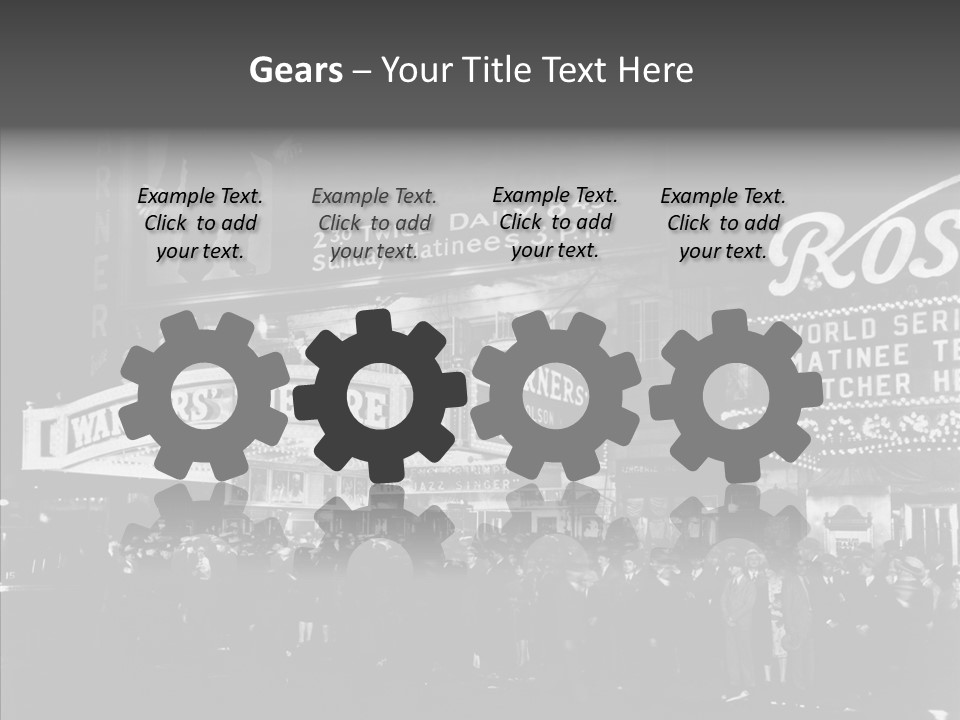 Advertising Representations In The Metropolis Of 20 Th Century PowerPoint Template