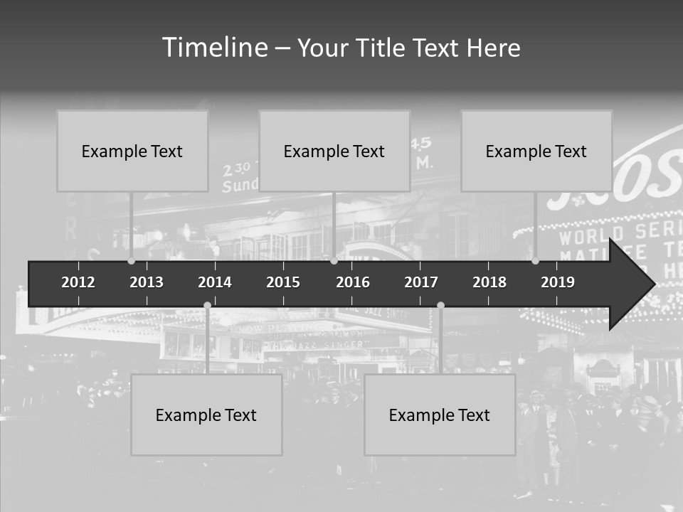 Advertising Representations In The Metropolis Of 20 Th Century PowerPoint Template