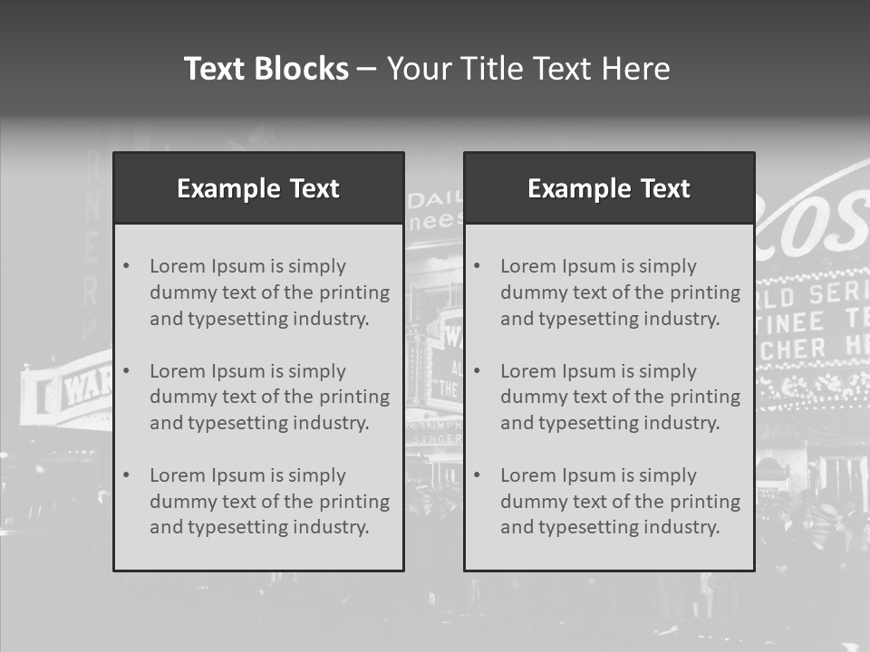 Advertising Representations In The Metropolis Of 20 Th Century PowerPoint Template