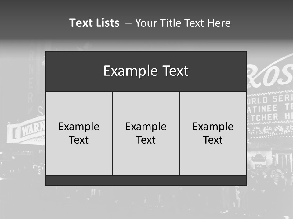 Advertising Representations In The Metropolis Of 20 Th Century PowerPoint Template