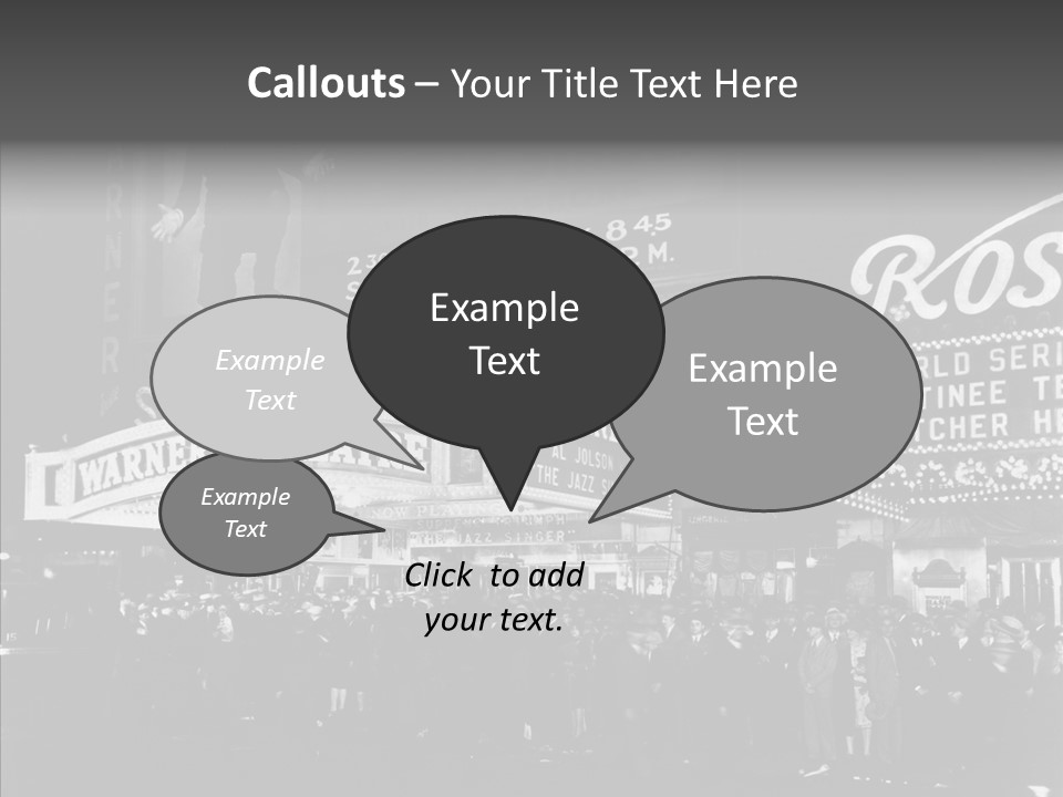 Advertising Representations In The Metropolis Of 20 Th Century PowerPoint Template